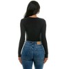Derek Heart Fitted Long Sleeve Double Layered Bodysuit (Juniors & Women) - 4 of 4