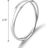 990 Solid Sterling Silver Bangle, Polished & Rough Twisted Design Bracelet for Women, Chunky Statement Jewelry - 2 of 4