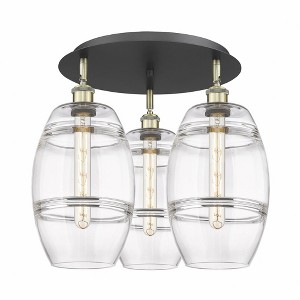Vaz - 3 Light Flush Mount In Industrial Style-10.88 Inches Tall and 19.75 Inches Wide - 1 of 1