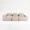 Multi-Person Modular Corduroy Sofa with No Assembly & Corner Design - 3 of 4
