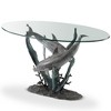 SPI Home Dolphin Duet Coffee Table with Brass Base and Glass Top Ocean Inspired Coastal Accent 22 Inches Tall - 2 of 4