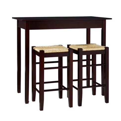 3Pc Dining Table Set / East West Furniture Mzbr3 Mah 04 3pc Dining Room Table Set Offers A Dinette Table And 2 Parson Dining Chairs With Light Fawn Color Linen Fabric Drop Leaf Table With Full Back Chairs Mahogany : Or pull up one of the stools and use the table as a desk or workspace.