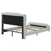 CAVINAS Bed Frame with Wingback Headboard,King Leather Platform Bed Frame with Footboard,Sturdy Platform Bed with Wooden Slats Support - 4 of 4