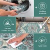 Modern Thin Rug Oriental Floral Carpet Design for Living Room Bedroom Dorm Kitchen Contemporary Decor - Non Slip, Machine Washable - 3 of 4
