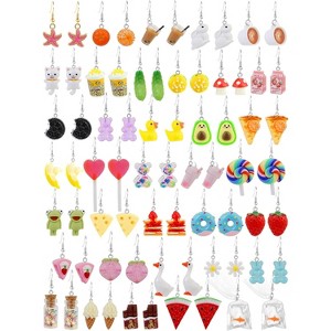 36 Pairs Funky Drop Earrings Set, Cute Aesthetic Dangle Earrings for Teen Girls Gift - 1 of 4