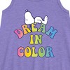 Girls' - Peanuts - Dream In Color Graphic Sleeveless Aline Dress - 2 of 4