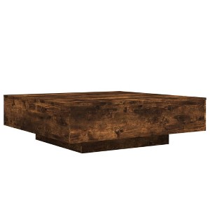 vidaXL Modern Smoked Oak Coffee Table – Features Adjustable RGB LED Lights - 1 of 4