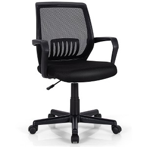 Costway Mid-Back Office  Executive Chair Mesh Chair Height Adjustable  w/ Lumbar Support - 1 of 4