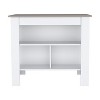 NicBex Kitchen Island Cart with 3 Open Shelves,Kitchen Island with Storage and Large Work Top,Modern Kitchen Cart,Island Table for Kitchen - 4 of 4