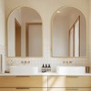 Aoibox Arched Wall Mirror for Bathroom, Vanity Mirror for Bedroom Dresser, Entryway, Living Room with Metal Frame in Gold Finish - 3 of 4