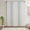 Soft Ivory Curtain: Cotton with Chenille Stripe, Lined, 50x84 - 2 of 4