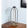 HomeRoots 12" Black Clear And Natural Metal Glass And Wood Posy Test Tube Table Vase - 2 of 4