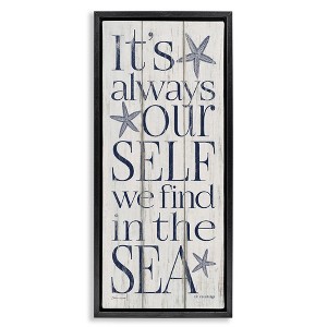 Stupell Industries Find Self In Sea Phrase, 11" x 25" - 1 of 4