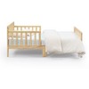 Yinvani Natural Solid Wood Crib with Double Safety Rails - 2 of 4