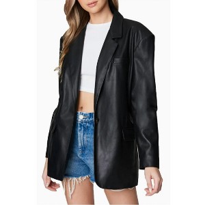 Women's Vegan Leather Blazer - BLANKNYC - 1 of 4