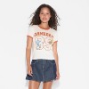 Women's Snoopy Game Day Ringer Short Sleeve Graphic Baby T-Shirt - Off-White - 2 of 3