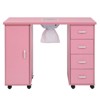 Karlhome Black Professional Nail Table with Fan and 4 Drawers - 2 of 4