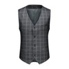 Cloudstyle Mens 3-Piece Plaid Suit Set Modern Fit Jacket Tux Blazer Vest Pants - 4 of 4