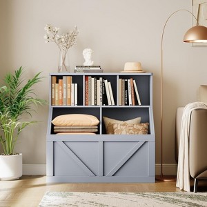 Jojoka Kids Bookshelf and Toy Storage, Kids Toy Storage Organizer - 1 of 4