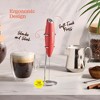 Handheld Milk Frother, Mini Foamer, Battery Operated Stainless Steel Drink Mixer for Coffee, Lattes, Cappuccino, Matcha, Chocolate - 3 of 4