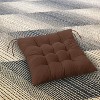 NPolar"4Pcs Soft Chair Cushion Pads 15.75x15.75x2.37in with Tie-On Straps for Home, Office & Travel"BrownGrey&Red - 3 of 4