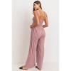Hello Miz Women's Sleeveless Smocked Neck Maternity Jumpsuit Romper - 3 of 3