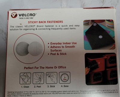 Velcro® 91302 3/4 Clear Sticky-Back Hook and Loop Dot Fasteners - 75/Pack