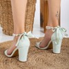 Melissa - Mint Green Sandals with Pearls | Forever & Always Shoes - 3 of 4
