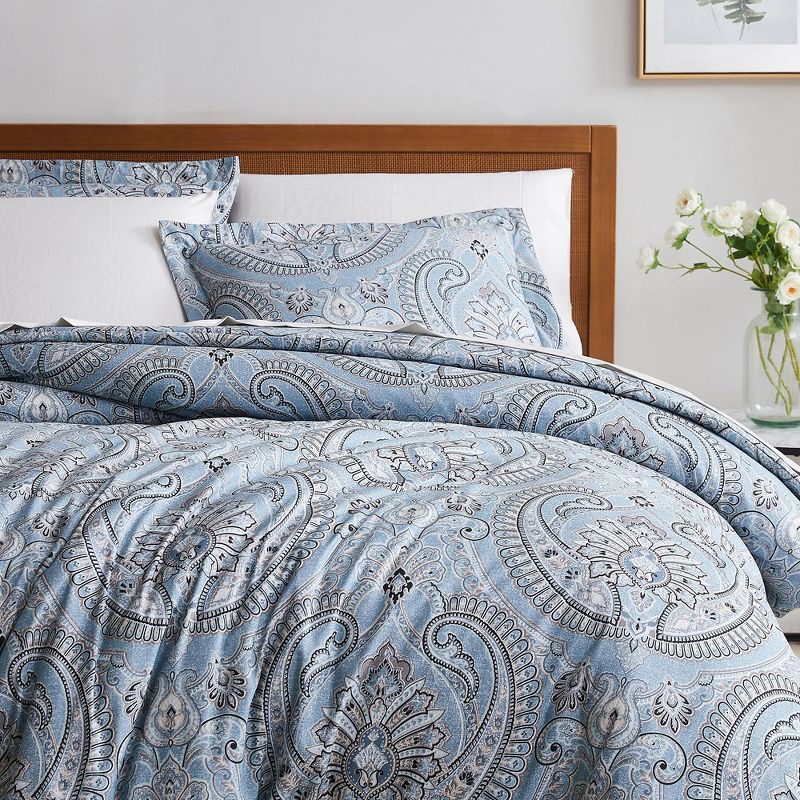 Southshore Fine Living Pure Melody Paisley Oversized ultra-soft Duvet Cover Set with shams, 5 of 7