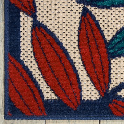 Energetic Floral Multicolor Synthetic 6' x 9' Reversible Area Rug