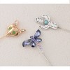 Anna-Kaci Vintage 3Pcs Long Stick Hat Pins Crystal Flower Butterfly and Pearl Details for Classic Hat Lapel and Scarf Accessorizing - 3pcs Animal - 3 of 4