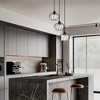 DORESshop 3-Light Modern Black Cluster Kitchen Island Pendant Light Fixtures, Mini Crystal Hanging Light - 3 of 4