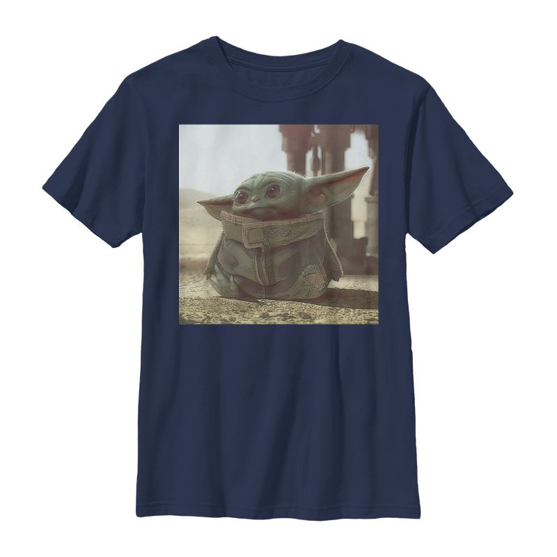 Boy's Star Wars The Mandalorian The Child Square Frame T-Shirt, 1 of 6