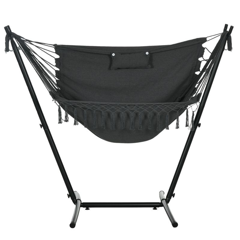 Outsunny Hammock Chair w/ Stand, Hammock Swing w/ Phone Holder, 4 of 7