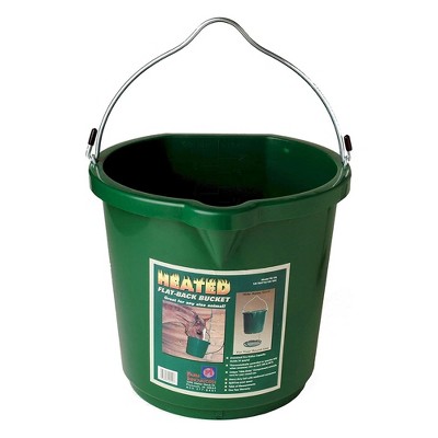Farm Innovators Oversized Plastic Flat Back Heated Bucket