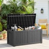 Lirago 180 Gal 680L 61.02"D*28.39"W*29.17"H Outdoor Storage Box with Lid Weatherproof Polypropylene Resin UV Protected KD Design Black - 2 of 4