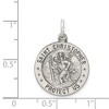 Black Bow Jewelry Sterling Silver St Christopher Round Sports Medal Pendant, 18mm - 4 of 4