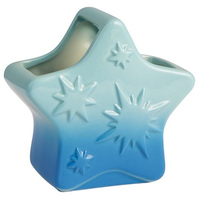 Ceramic Blue Tie-Dye Star Toothbrush Holder