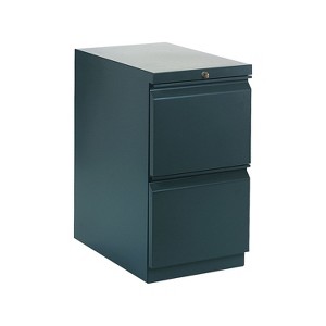 HON Brigade 2-Drawer Mobile Vertical File Cabinet Letter Size Lockable 28"H x 15"W x 23"D Charcoal - 1 of 2