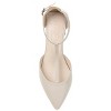 Journee Signature Womens Genuine Leather Cameela Buckle Low Stacked Heel Almond Toe Pumps - 4 of 4