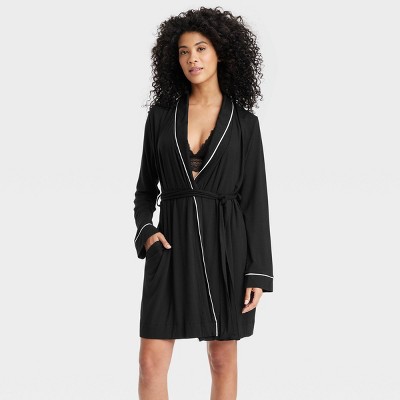 Women's Beautifully Soft Robe - Stars Above™ Black Xs/s : Target