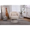 Swivel Accent Chair Armchair, Round Barrel Chair in Fabric for Living Room Bedroom - 2 of 4