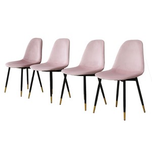NicBex Dining Chair Set of 4 Contemporary Upholstered Fabric Kitchen Dining Room Chair with Metal Legs - 1 of 4