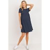 Hello Miz Women's Casual Mini T-Shirt Maternity Dress - 4 of 4