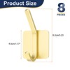 Unique Bargains Aluminum Self-Adhesive Rust-proof Bathroom Kitchen Towel Hooks - 2 of 3