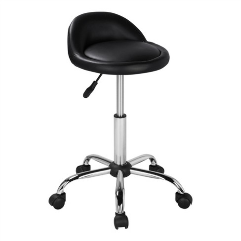 Yaheetech Height Adjustable Modern Pu Leather Rolling Bar Stool Salon ...