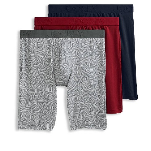 Jockey Men's Active Ultra Soft Modal 9" Long Leg Boxer Brief - 3 Pack - image 1 of 3