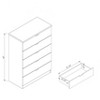 Mshliw 5 Drawer Dresser and Storage Chest, Clothes Organizer Cabinet with Metal Glides and Curved Cutout Handles for Bedroom or Living Room - 4 of 4