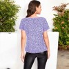 Anna-Kaci Women's Short Sleeve Crew Neck All-Over Sequin Embellished Top Stylish Sparkling Blouse - 4 of 4