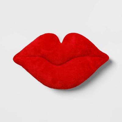 Plush Lip Shaped Toss Red - Room Essentials™